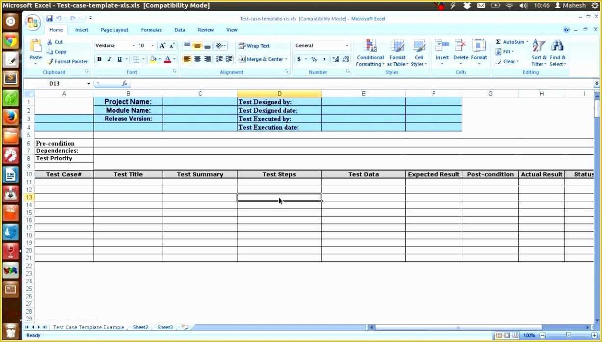 Test Case Template Excel Free Download Of 5 Test Cases Template Excel Eiteu