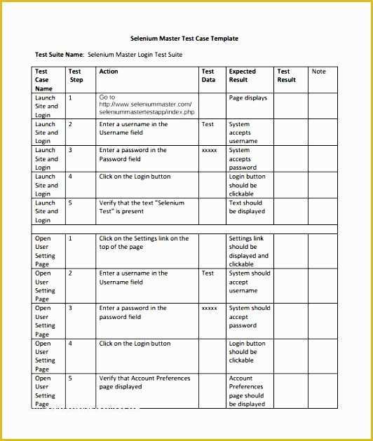 Test Case Template Excel Free Download Of 5 Test Cases Template Excel Exceltemplates Exceltemplates