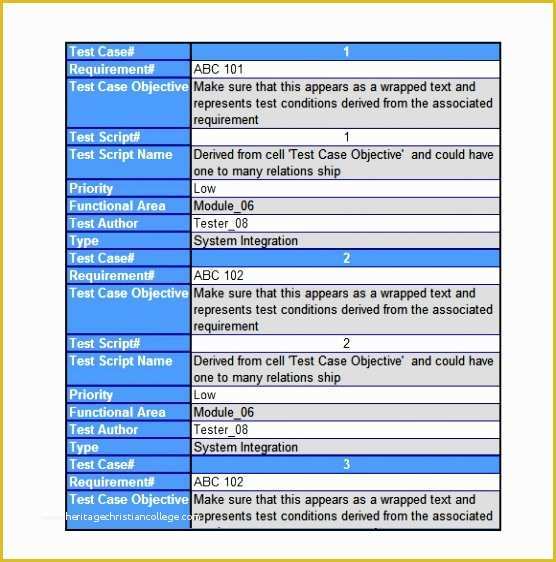 Test Case Template Excel Free Download Of 9 software Test Plan Template Excel Rapit