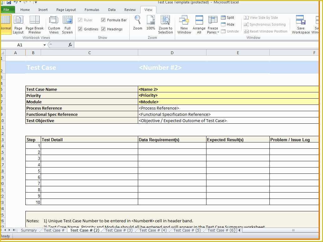 Test Case Template Excel Free Download Of Elegant Test Summary Report Excel Template Professional