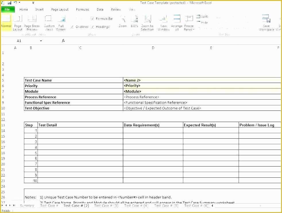 Test Case Template Excel Free Download Of Excel Case Management Template
