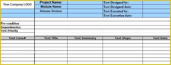 Test Case Template Excel Free Download Of Sample Test Case Template with Test Case Examples [download]