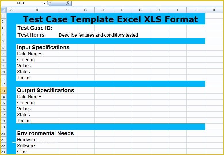 Test Case Template Excel Free Download Of Test Case Template Excel Mythologenfo