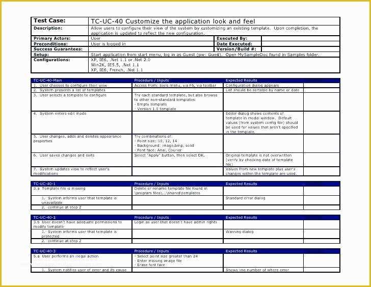 Test Case Template Excel Free Download Of Test Case Template Excel Test Templates Test Case Excel