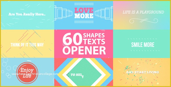 Text Message after Effects Template Free Of 60 Shapes Text Reveals and Transition Opener by