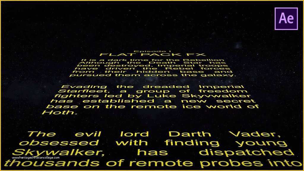 Text Message after Effects Template Free Of Flat Pack Fx Star Wars Title Crawl after Effects Template