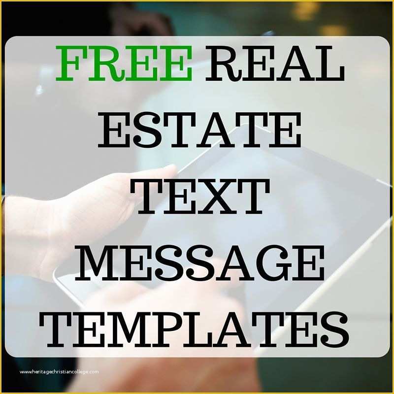 Text Message Templates Free Of 13 Free Real Estate Text Message Templates that Get You