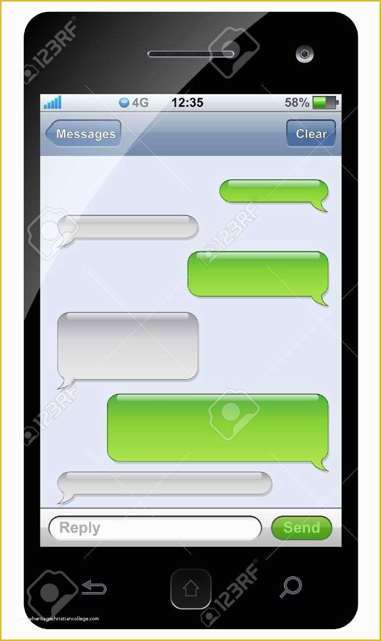 Text Message Templates Free Of Clipart Sms iPhone Clipground