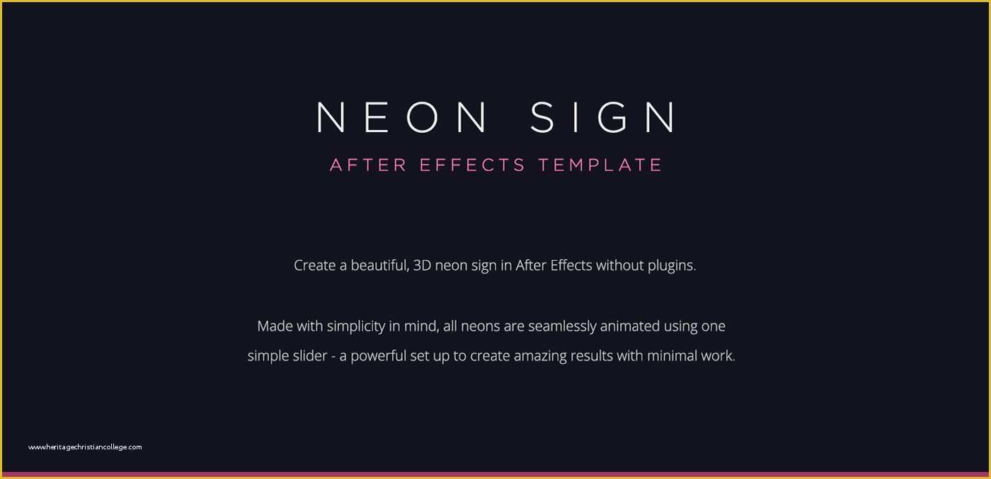 Text Messaging after Effects Template Free Download Of Neon Sign