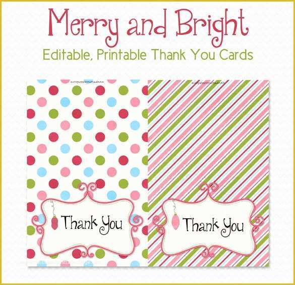 Thank You Card Template Free Download Of 15 Holiday Thank You Cards – Free Printable Psd Pdf Eps