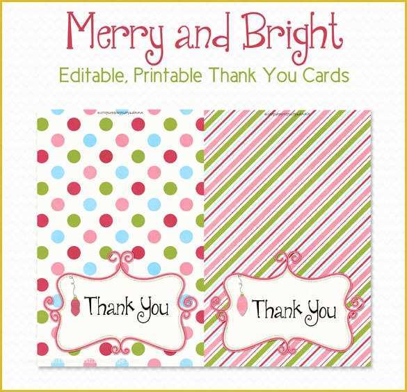 Thank You Card Template Free Download Of 15 Holiday Thank You Cards – Free Printable Psd Pdf Eps