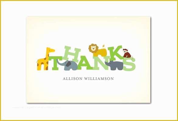 Thank You Card Template Free Download Of 20 Baby Shower Thank You Cards Printable Psd Ai Word