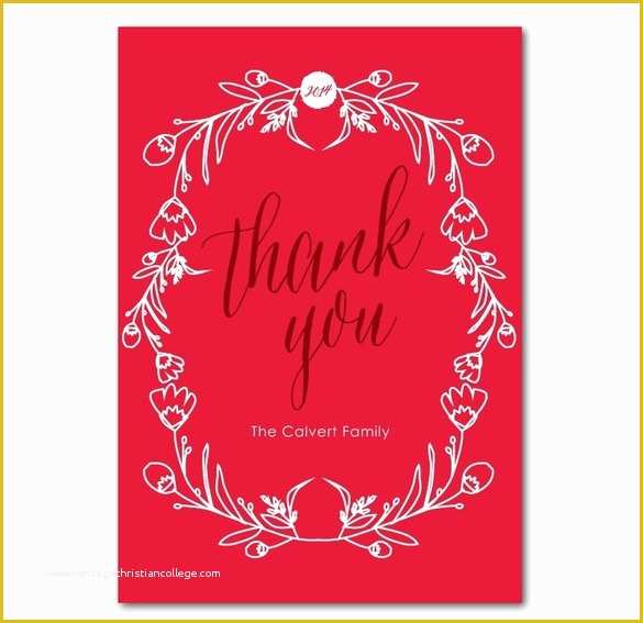 Thank You Card Template Free Download Of 30 Christmas Thank You Card Templates Free Psd Eps