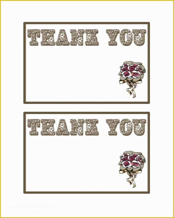 Thank You Card Template Free Download Of 30 Free Printable Thank You Card Templates Wedding