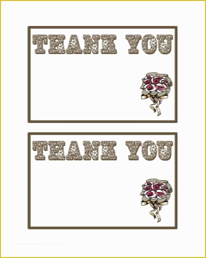 Thank You Card Template Free Download Of 30 Free Printable Thank You Card Templates Wedding