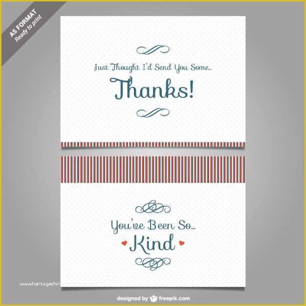 Thank You Card Template Free Download Of Thank You Card Template Vector Vector