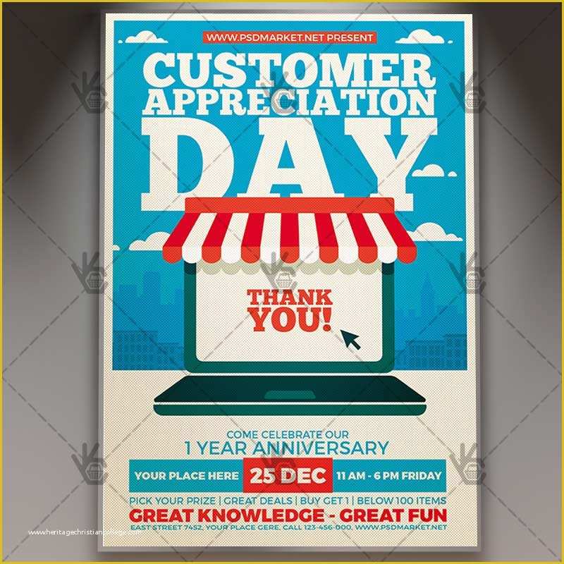 Thank You Flyer Template Free Of Customer Appreciation Day Business Flyer Psd Template