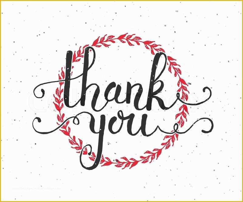 Thank You Flyer Template Free Of Hand Sketched Thank You Text as Logotype Badge and Icon
