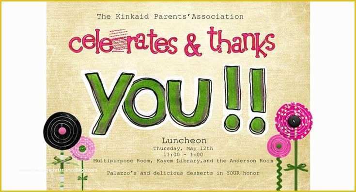 Thank You Flyer Template Free Of Luncheon Invitations for Teachers