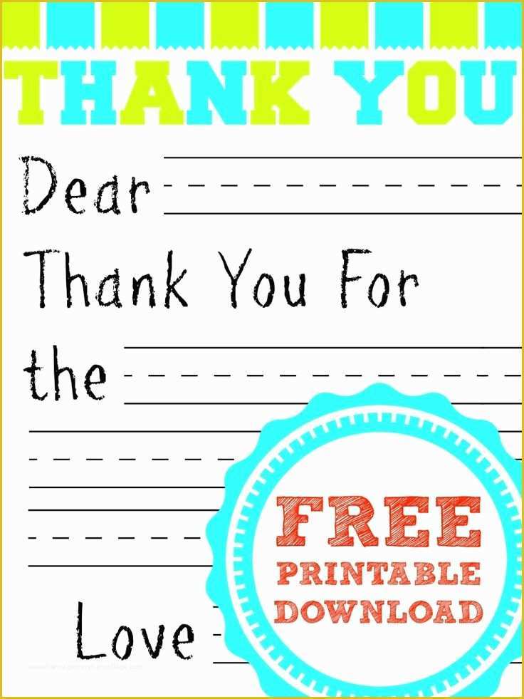 Thank You Note Template Free Of Best 25 Printable Thank You Notes Ideas On Pinterest