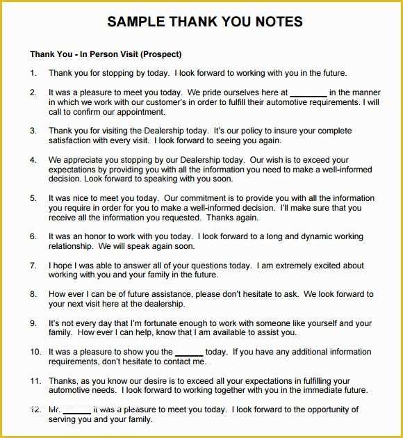 Thank You Note Template Free Of Thank You Note Template 9 Download Free Documents In