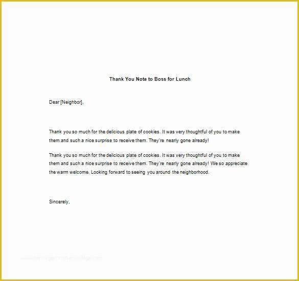 Thank You Note Template Free Of Thank You Note to Boss – 10 Free Word Excel Pdf format