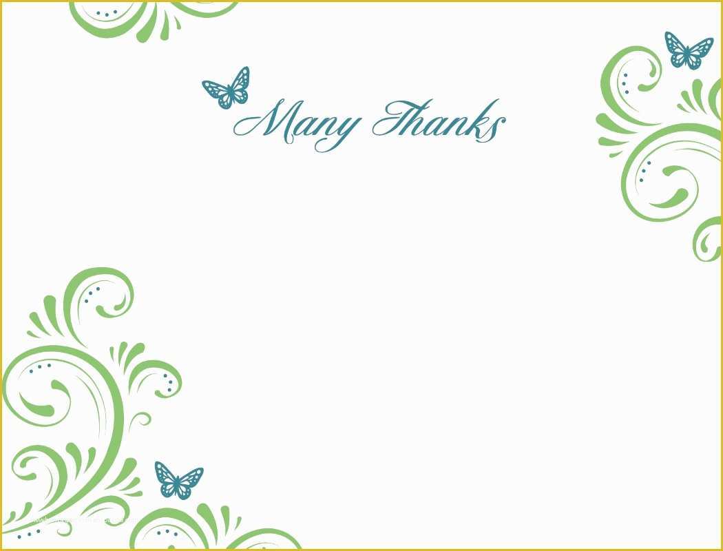 Thank You Note Template Free Of Thank You Template