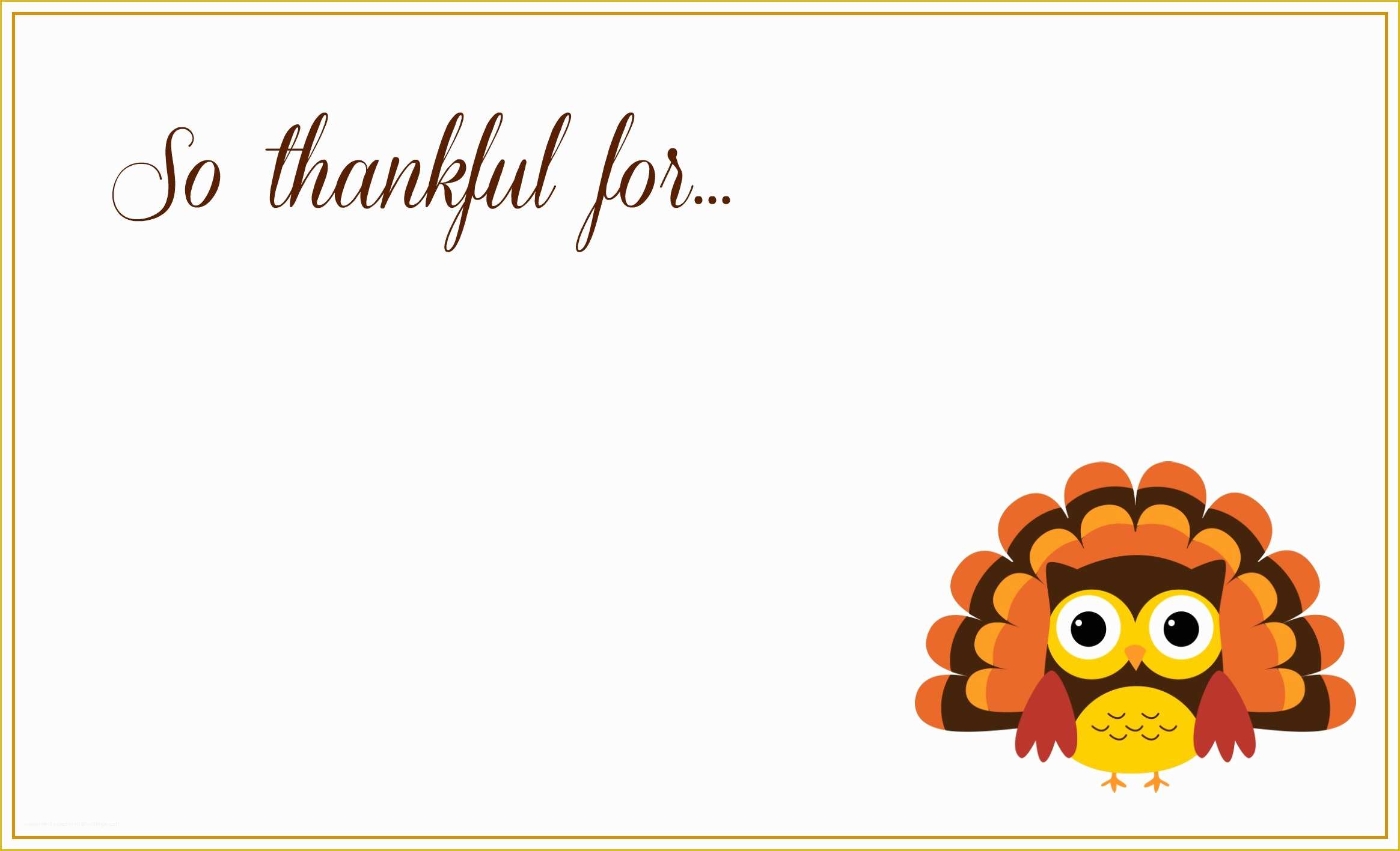 Thanksgiving Card Template Free Of 8 Best Of Free Thanksgiving Printable Card