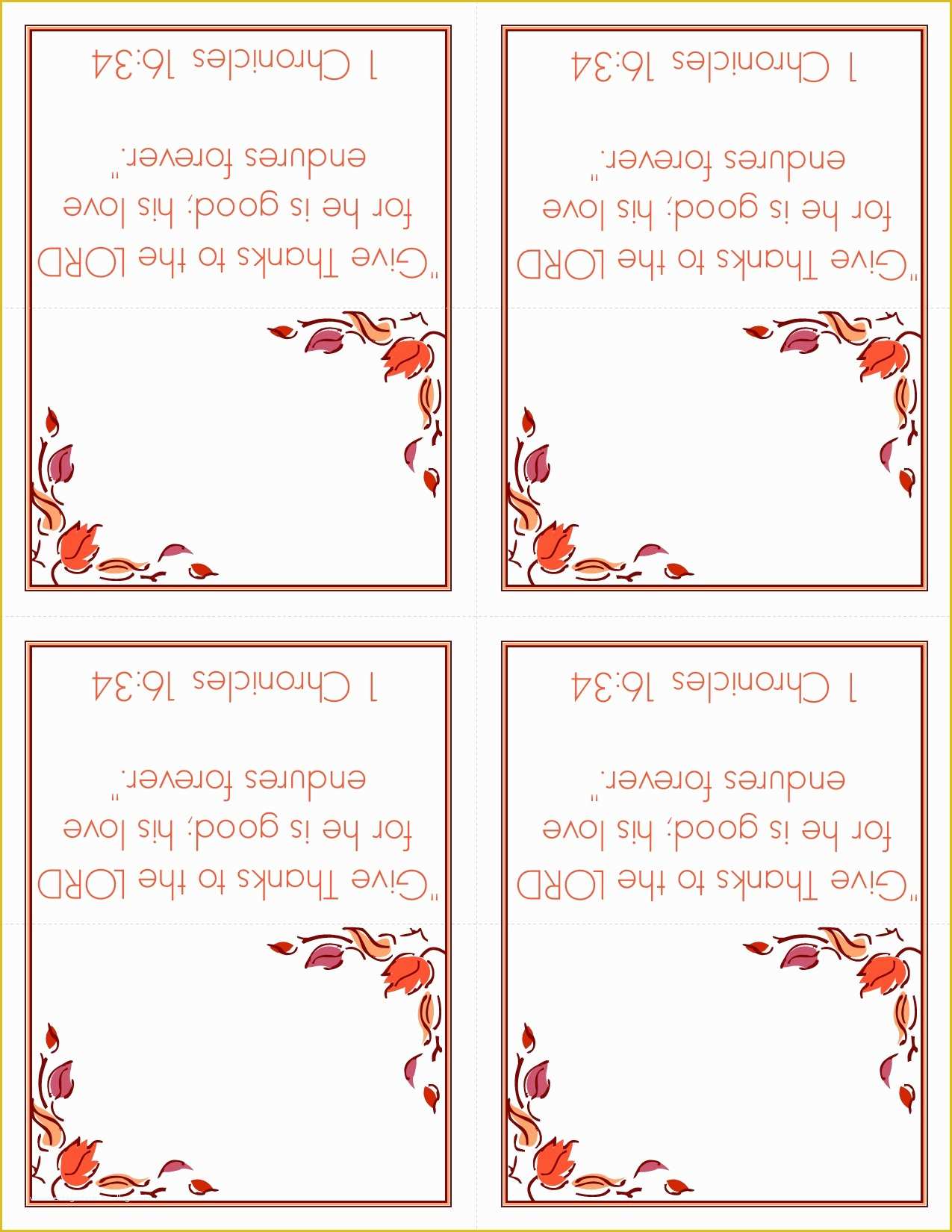 Thanksgiving Card Template Free Of Thanksgiving Name Card Templates – Happy Easter