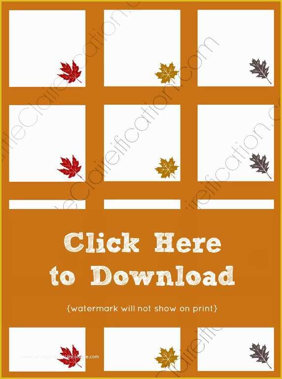 Thanksgiving Card Template Free Of Thanksgiving Table Name Cards Templates – Happy Easter