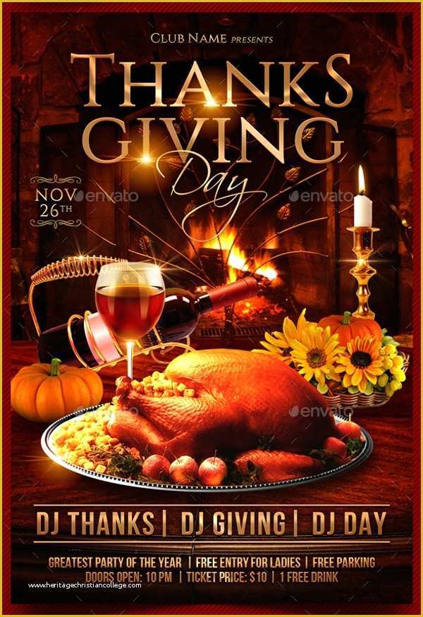 Thanksgiving Flyer Free Template Of 18 Thanksgiving Flyers Free Psd Ai Eps format