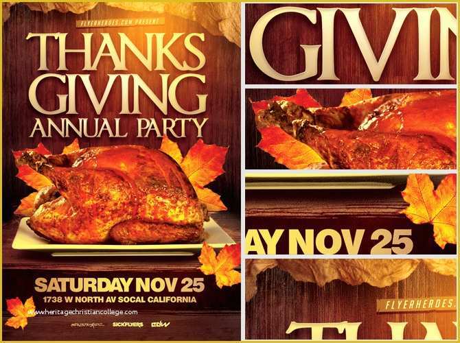 Thanksgiving Flyer Free Template Of Annual Thanksgiving Party Flyer Template Flyerheroes