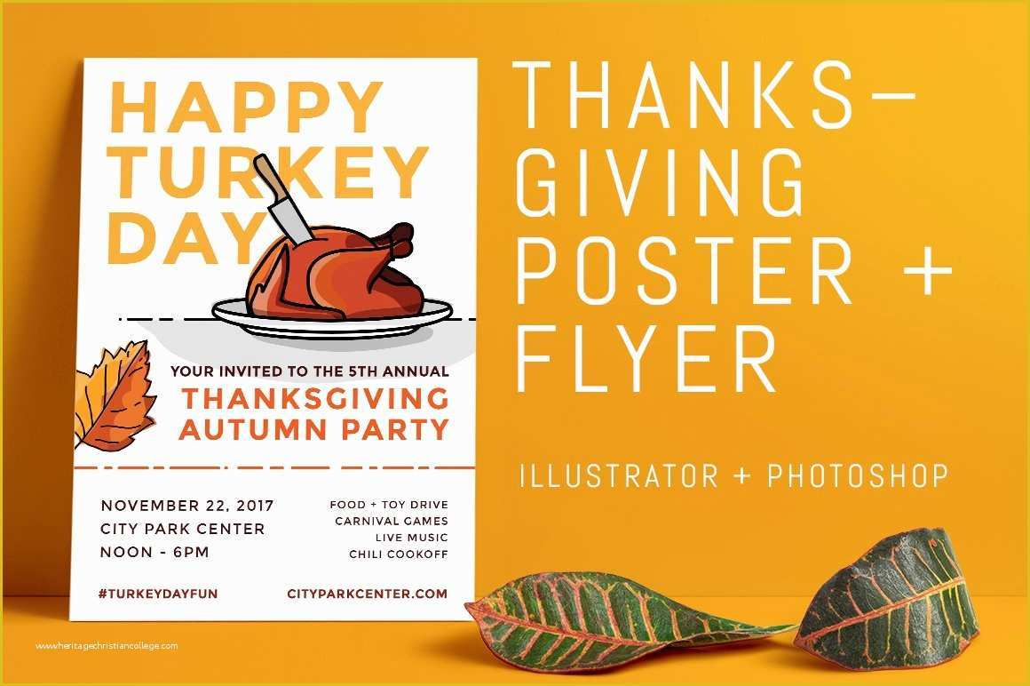 Thanksgiving Flyer Free Template Of Thanksgiving Fall event Poster Flyer Flyer Templates
