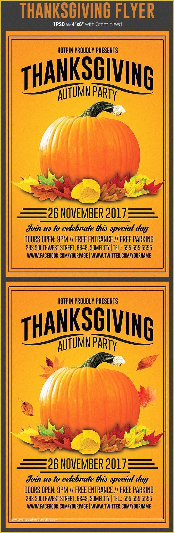 Thanksgiving Flyer Free Template Of Thanksgiving Flyer Template