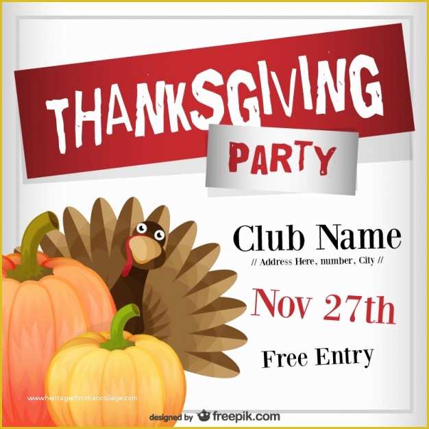 Thanksgiving Flyer Free Template Of Thanksgiving Party Flyer Template Vector