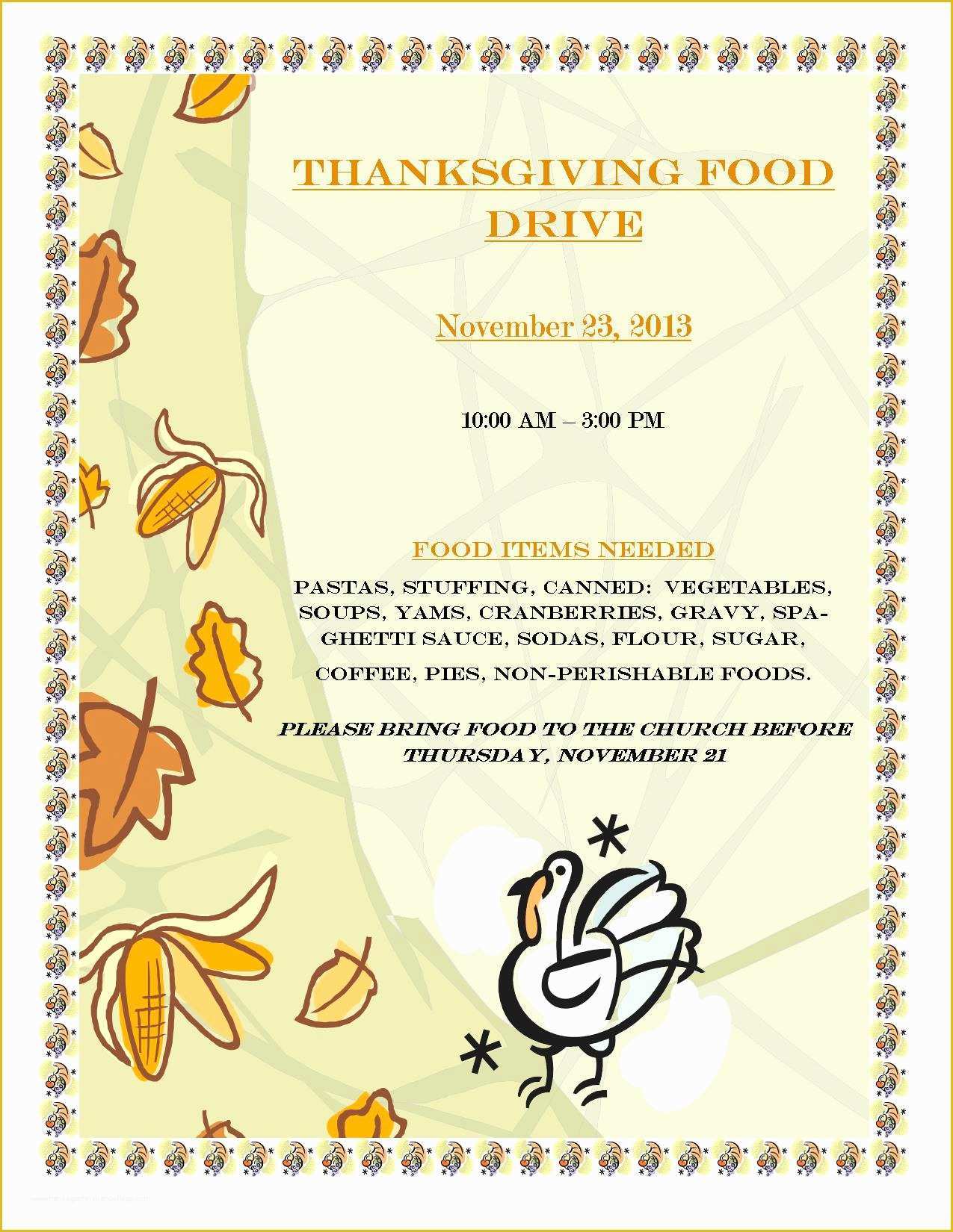 Thanksgiving Food Drive Flyer Template Free Of 6 Best Of Request Sponsorship Flyers Sample