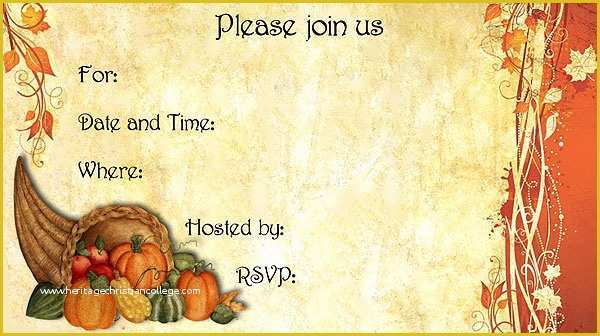 Thanksgiving Potluck Invitation Template Free Printable Of 9 Best Of Free Printable Thanksgiving Invitations