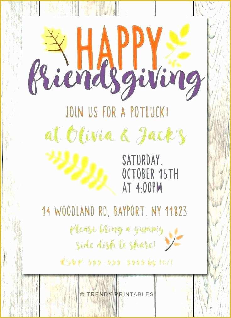 Thanksgiving Potluck Invitation Template Free Printable Of Template Potluck Flyer Templates Invitation Free Word