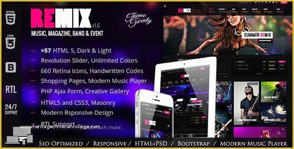 Themeforest Free Templates Of [download S2] Remix – themeforest Music and Band HTML5