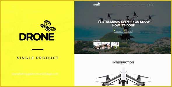 Themeforest Free Templates Of Drone Single Product Wordpress theme by Apustheme