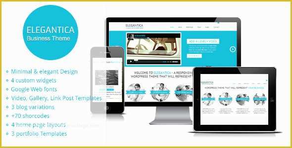 Themeforest Free Templates Of Elegantica Responsive Business Wordpress theme by
