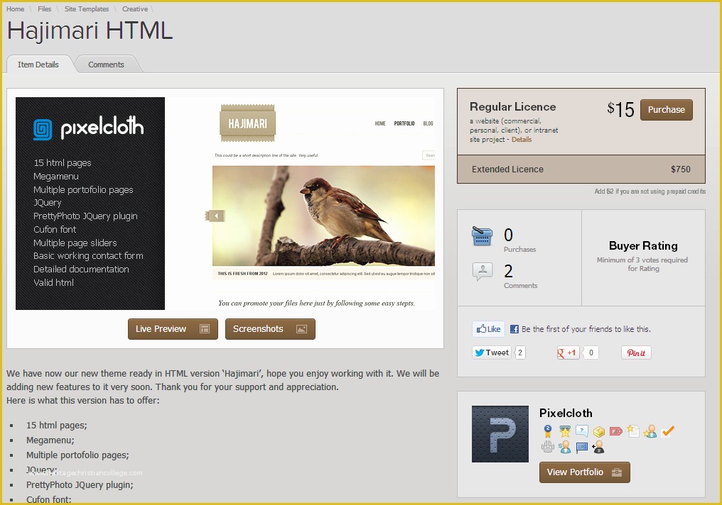 Themeforest Free Templates Of Hajimari HTML Template Download themeforest Free