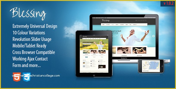 Themeforest Website Templates Free Download Of Blessing Responsive HTML5 Css3 Template Site Templates