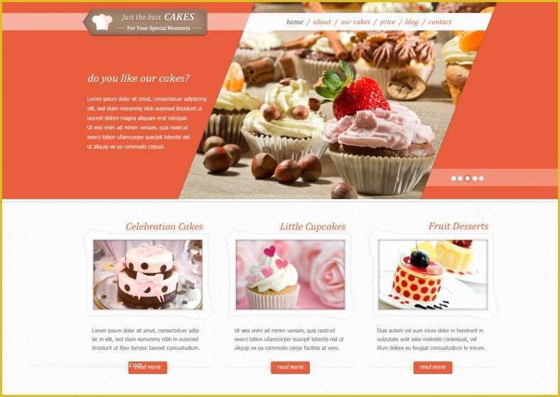 Themeforest Website Templates Free Download Of Cake Shop Website 