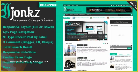 Themeforest Website Templates Free Download Of Free Download Ijonkz themeforest Blogger Template