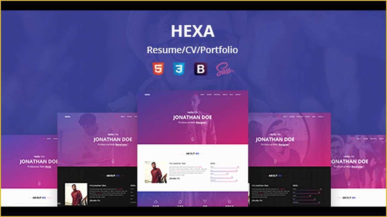 Themeforest Website Templates Free Download Of Hexa Personal Resume Cv Portfolio HTML Template