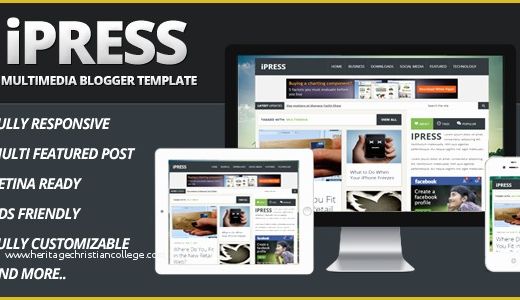 Themeforest Website Templates Free Download Of Ipress Multimedia Blogger Template by Fosterzone