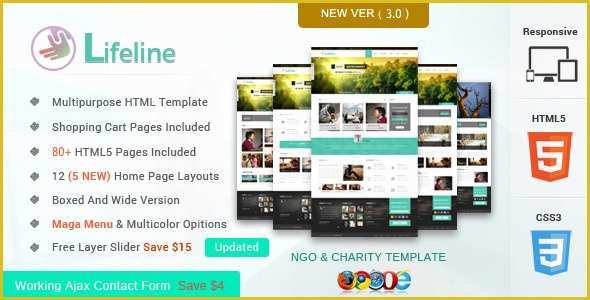 Themeforest Website Templates Free Download Of Lifeline Ngo and Charity Responsive HTML Template by