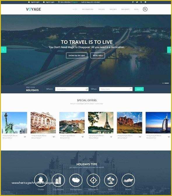 Themeforest Website Templates Free Download Of tour Pany Website Template Travel Agency themeforest