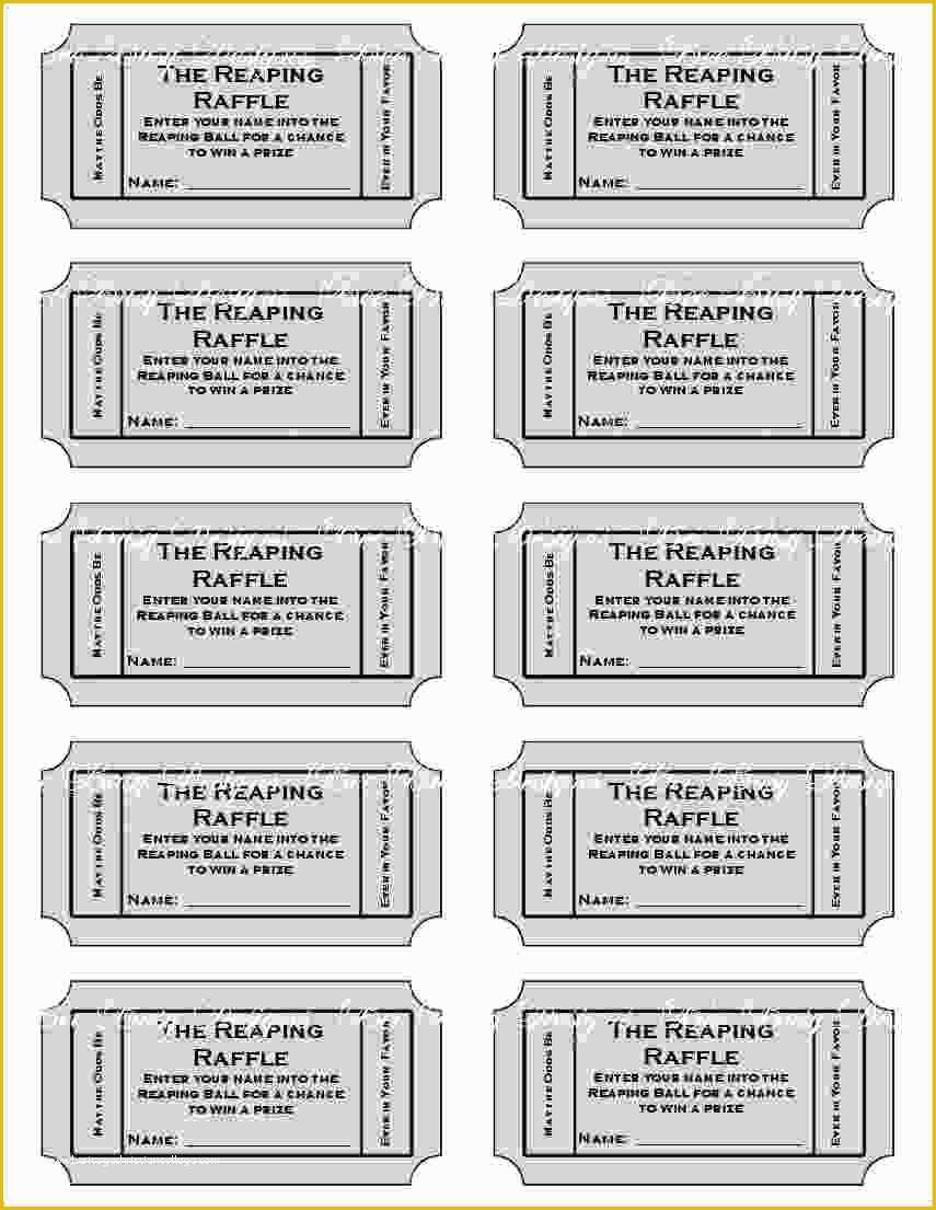 Ticket Layout Template Free Of 11 Free Printable Raffle Ticket Template